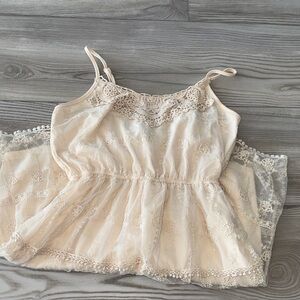 Pinky Cream Lace Chemise